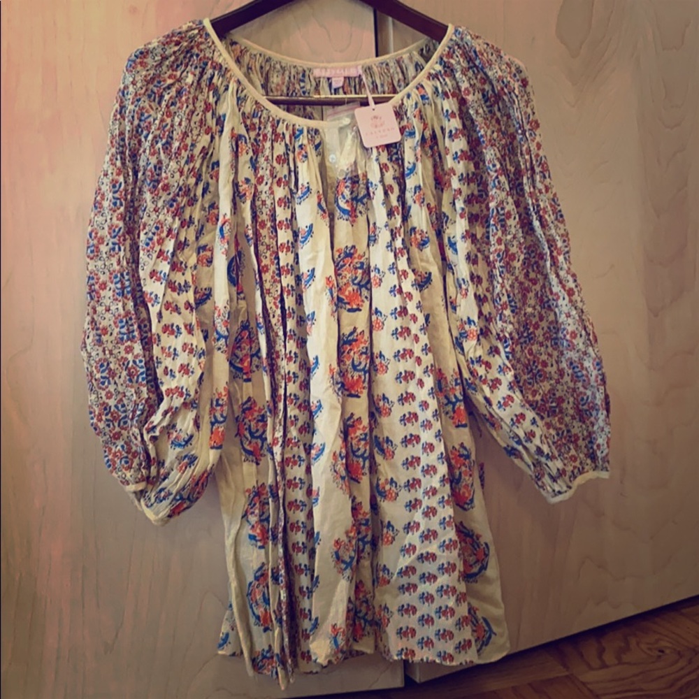 Calypso peasant blouse